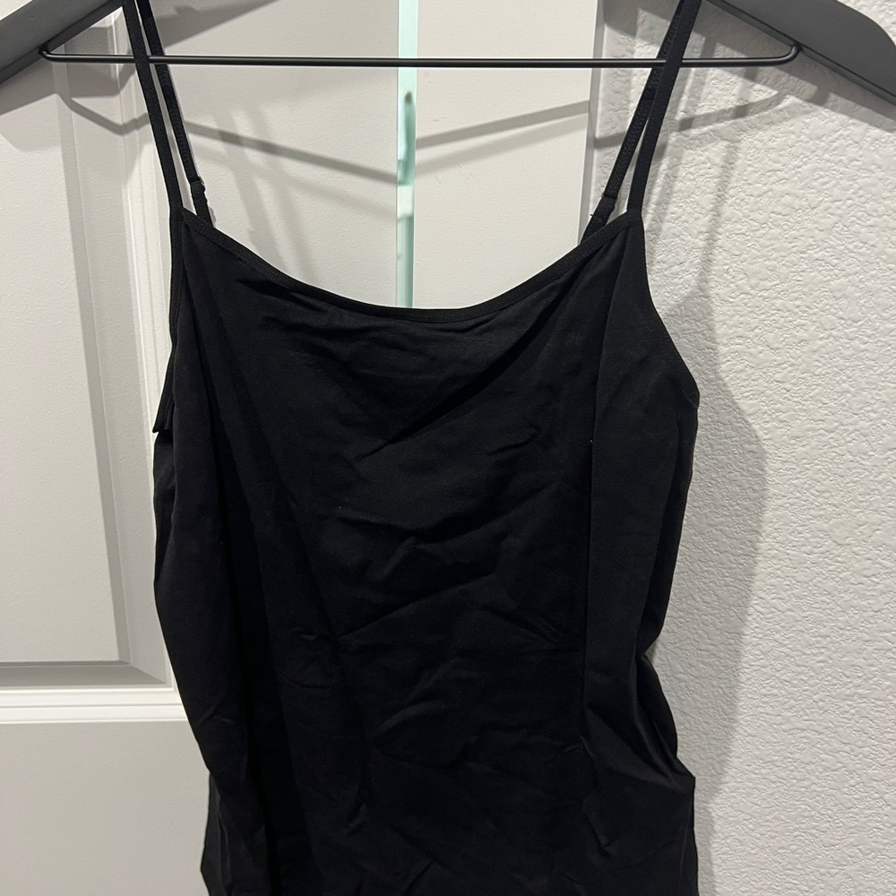 New! Daisy Fuentes Nylon/Spandex Tank Top L/XL - Black
